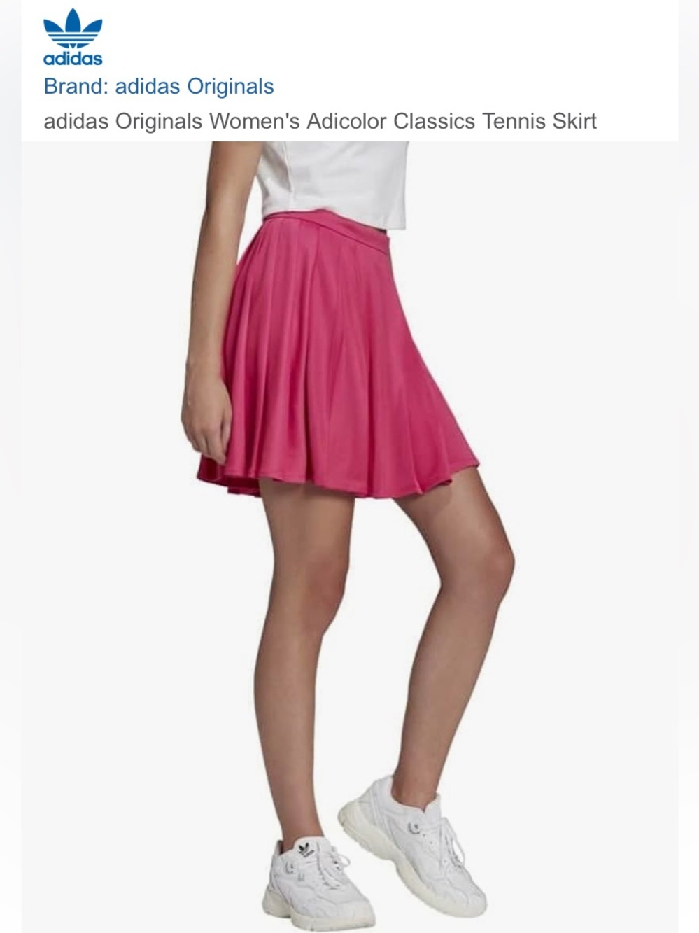 adidas Originals Pink Mini Tennis Skirt NWT S - Picture 13 of 15